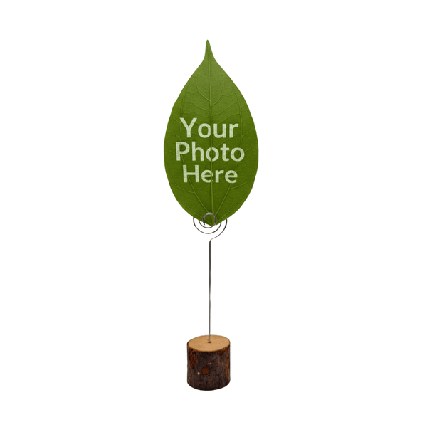 Custom Photo Leaf Art: Personalized Engraved Freestanding Wooden Display Gift - Memo Prints