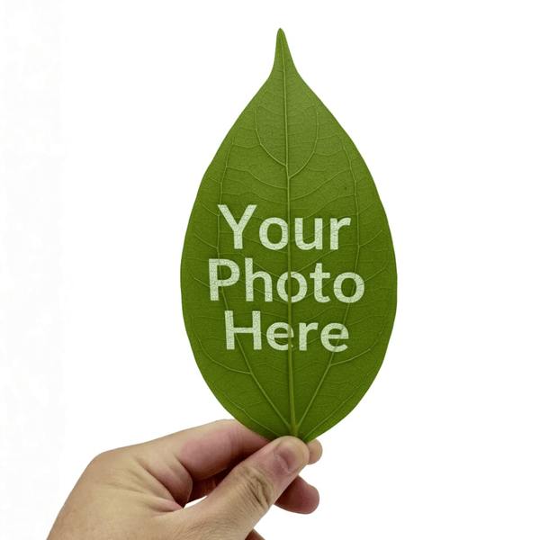 Custom Photo Leaf Art: Personalized Unframed Engraved Keepsake Leaf - Memo Prints